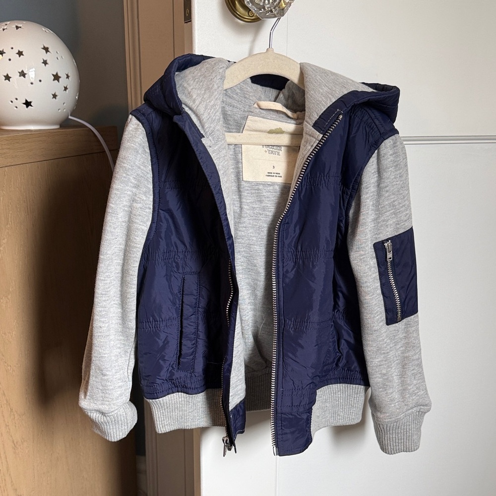 Tucker + Tate Navy and Gray Puffer Jacket